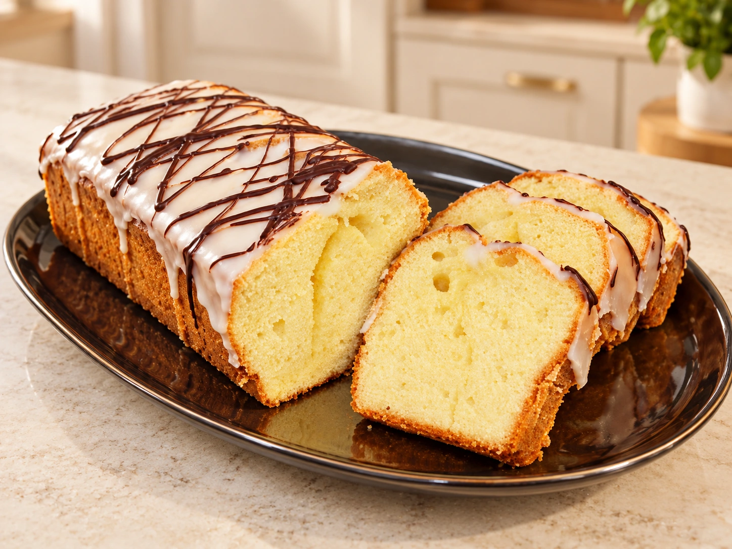 Budin · fotografía ambientada en cocina cálida