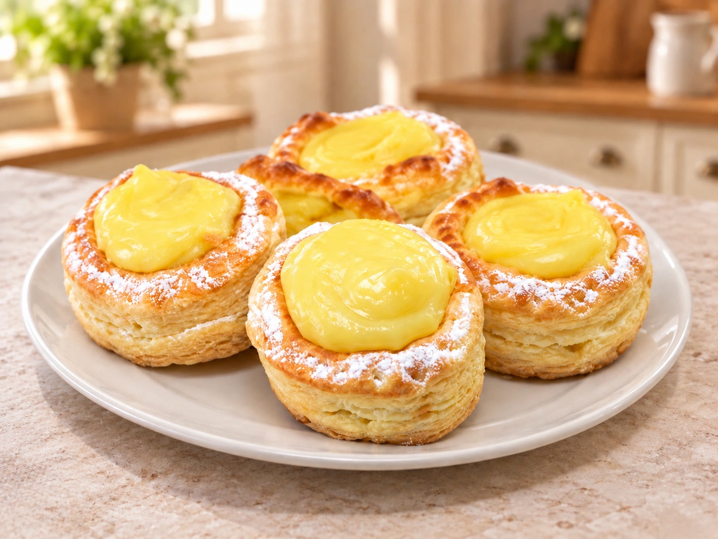 Crema Pastelera en Caliente · fotografía ambientada en cocina cálida